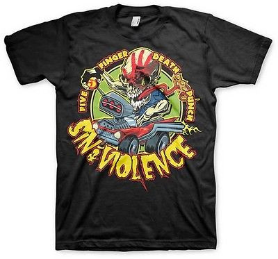 FIVE FINGER DEATH PUNCH 5FDP SIN & VIOLENCE MUSIC T SHIRT S M L XL