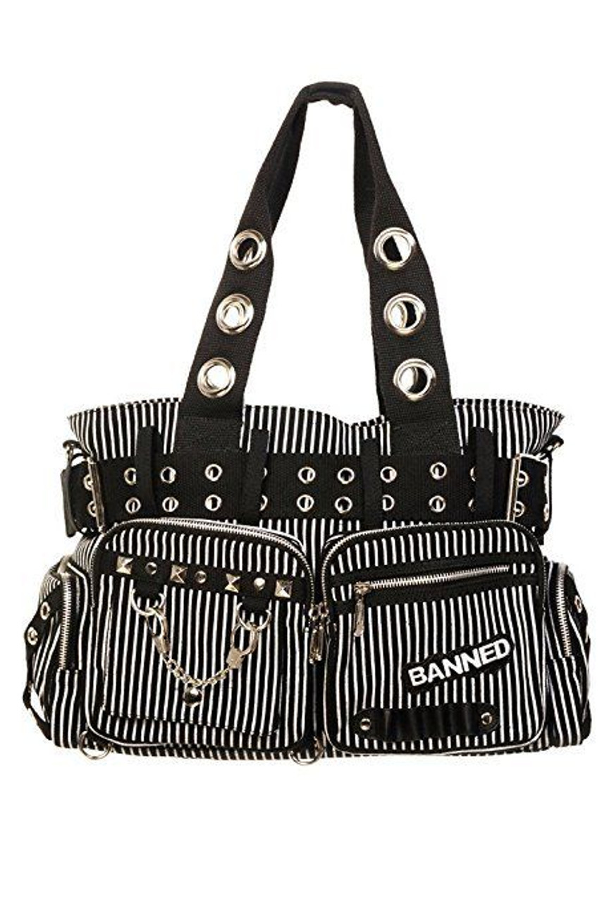 Buy Black & White Stripe Tote at Amazon.in