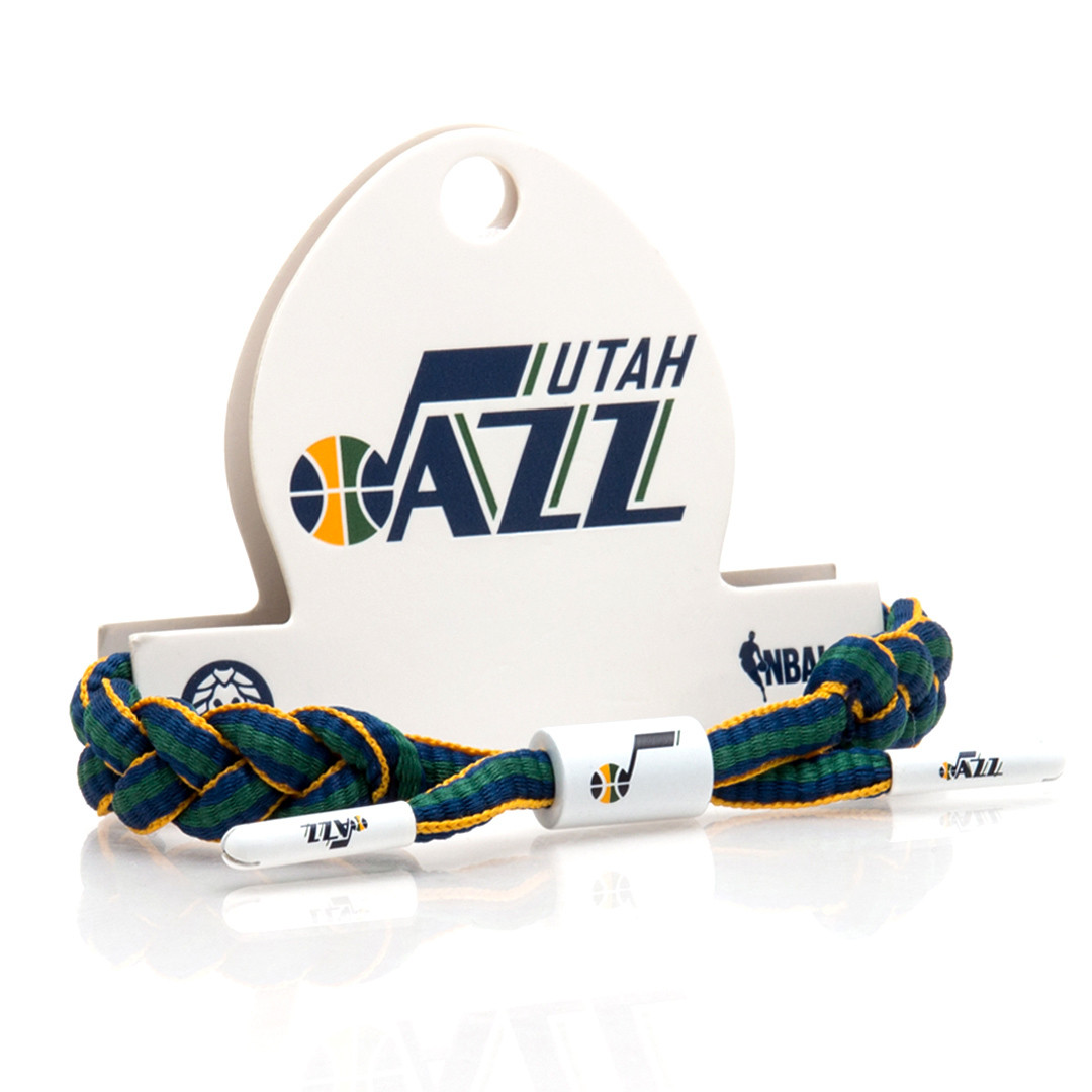 Rastaclat NBA Utah Jazz Blue Yellow Basketball Shoelace Bracelet