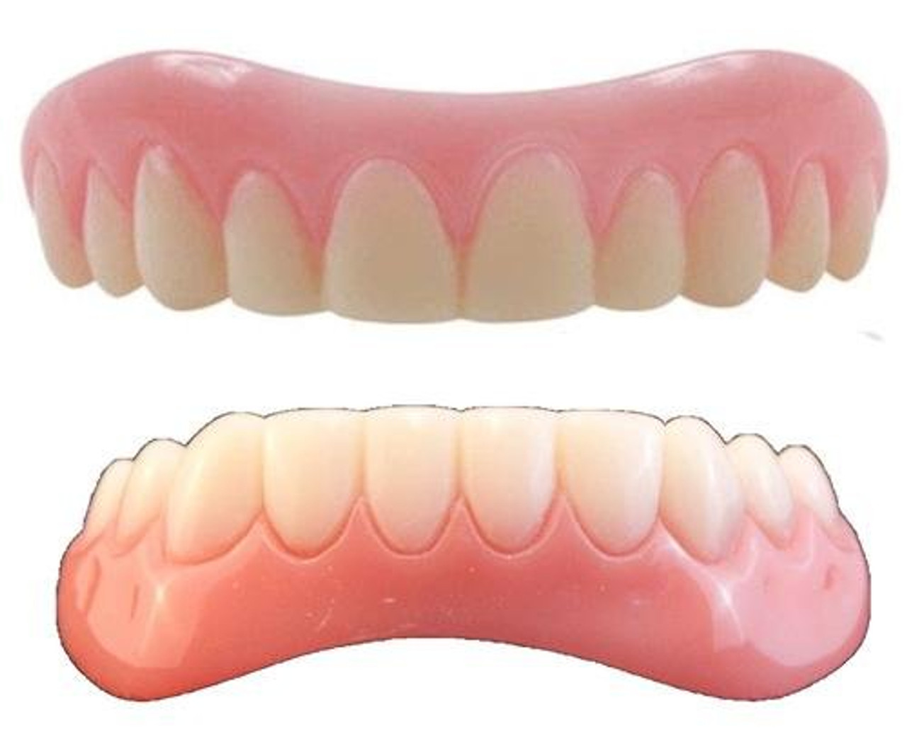 Instant Smile Veneer Set with Medium Top Set of White Teeth and Bottom Set of White Teeth with 2 Extra Pkgs Thermal Beads