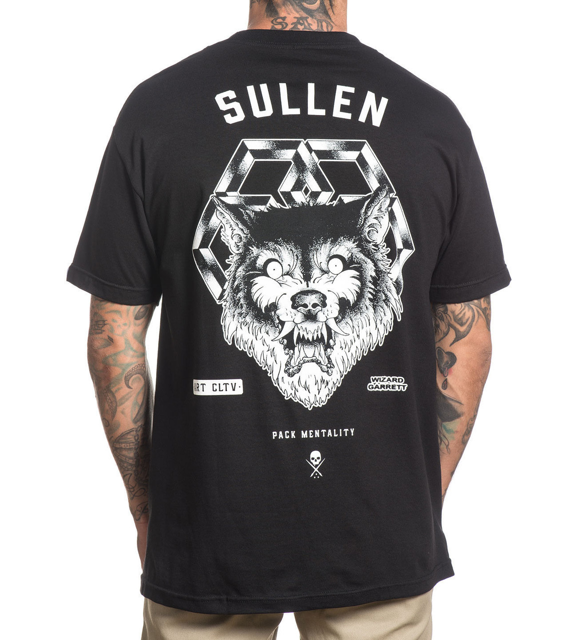 Sullen Clothing Pack Mentality Artist Tattoo Wolf Adult Mens T Tee