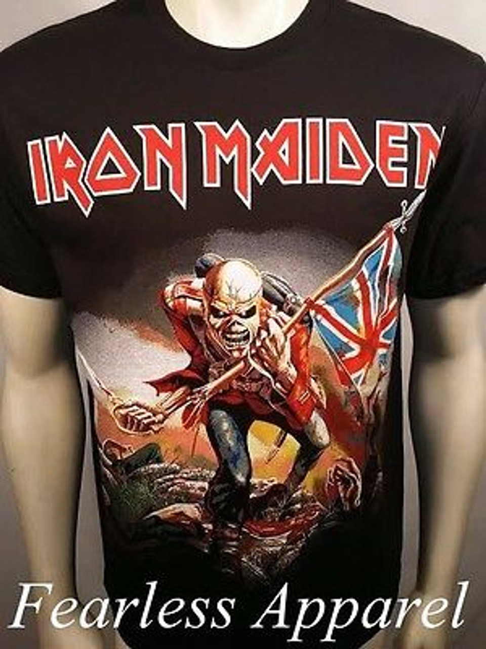 Authentic Iron Maiden The Trooper Heavy Metal Rock Band T Shirt S M L Xl 2Xl