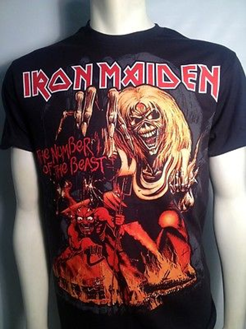 Authentic Iron Maiden 666 Number Of The Beast Rock Metal T