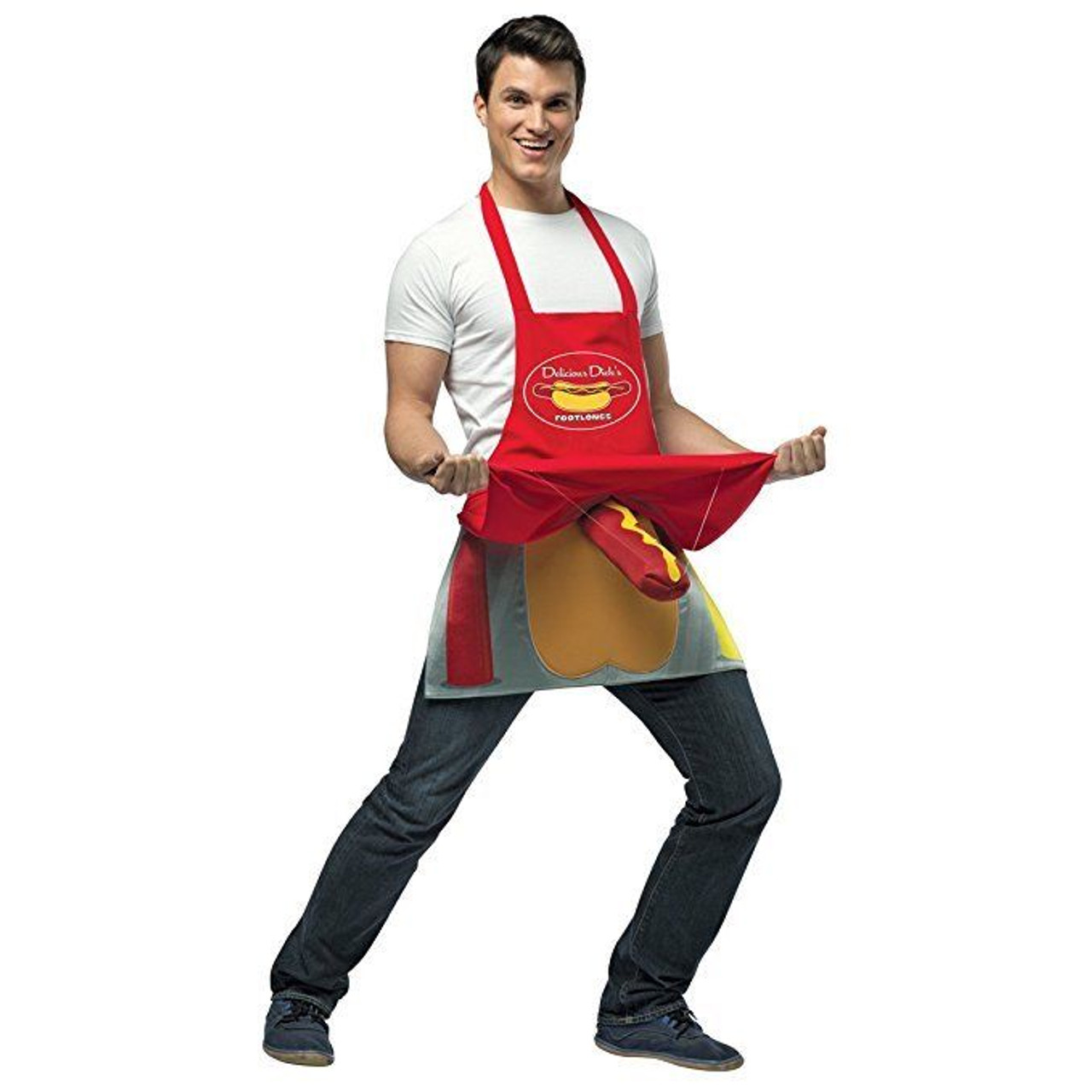 Rasta Imposta Hot Dog Vendor Dirty Apron Humor Adult Mens Halloween Costume 6956 Fearless Apparel