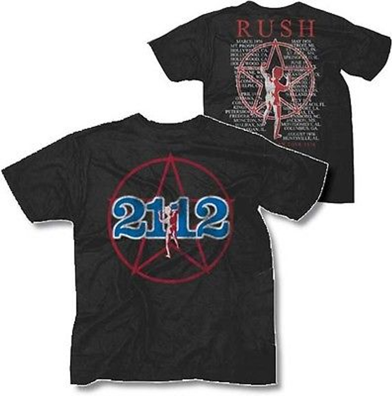 AUTHENTIC RUSH 2112 TOUR NEIL PEART MUSIC ROCK BAND TEE SHIRT