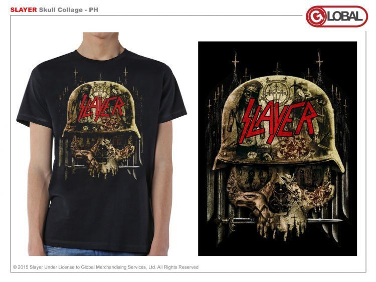 Slayer Skull Collage Music Band Metal Rock Adult Mens T Tee Shirt