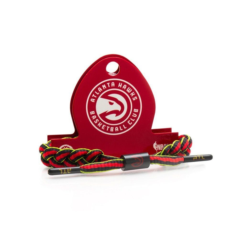 Rastaclat NBA Atlanta Hawks Black Red Green Sports Shoelace
