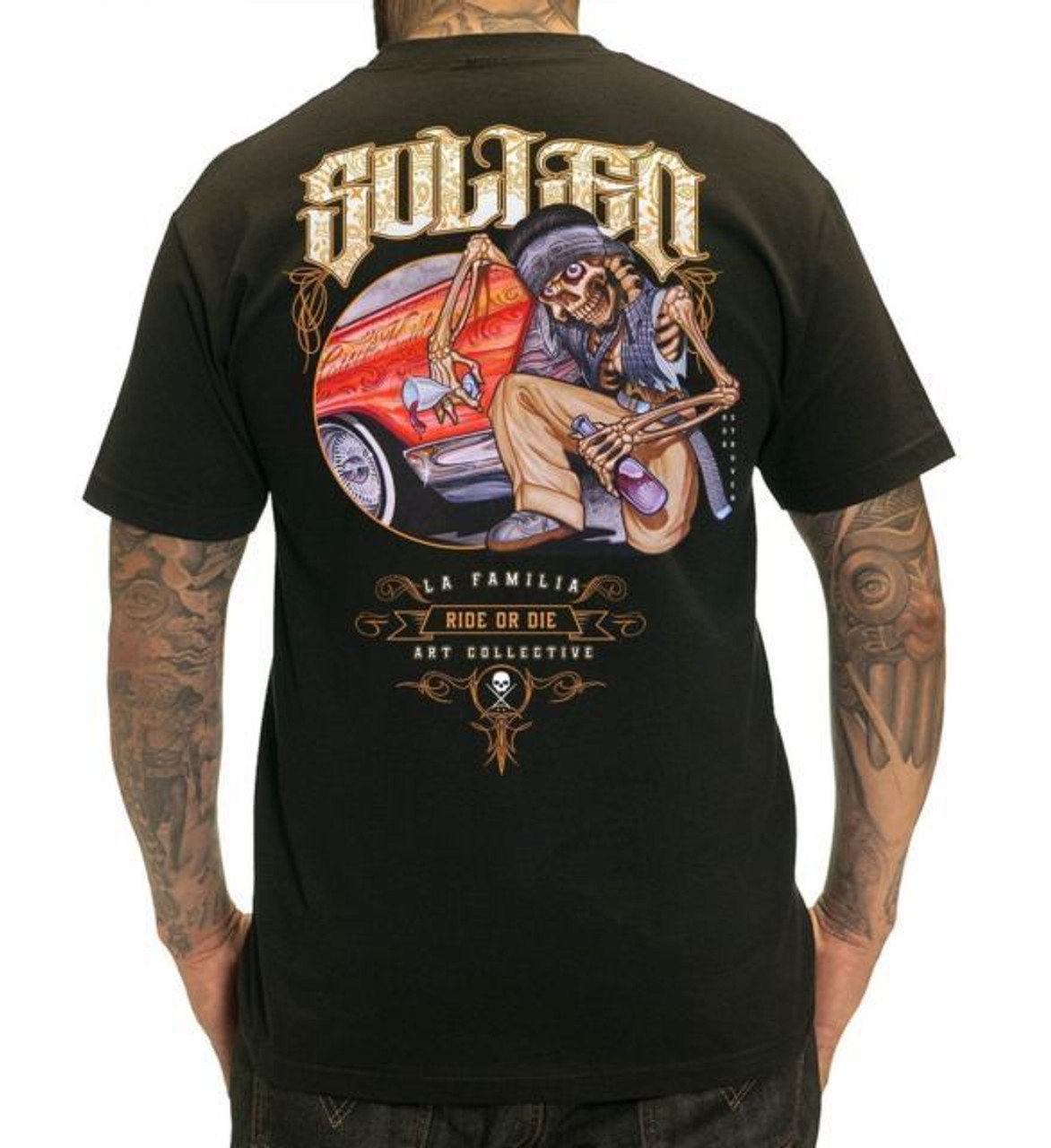 Sullen Clothing Ride Or Die La Familia Tattoo Adult Mens T Tee