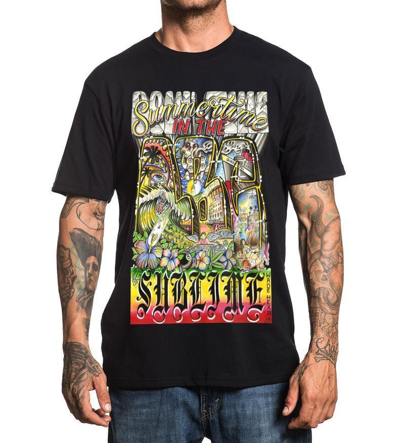 Sullen Clothing Sublime LBC Doin Time Adult Music Band Mens T Tee