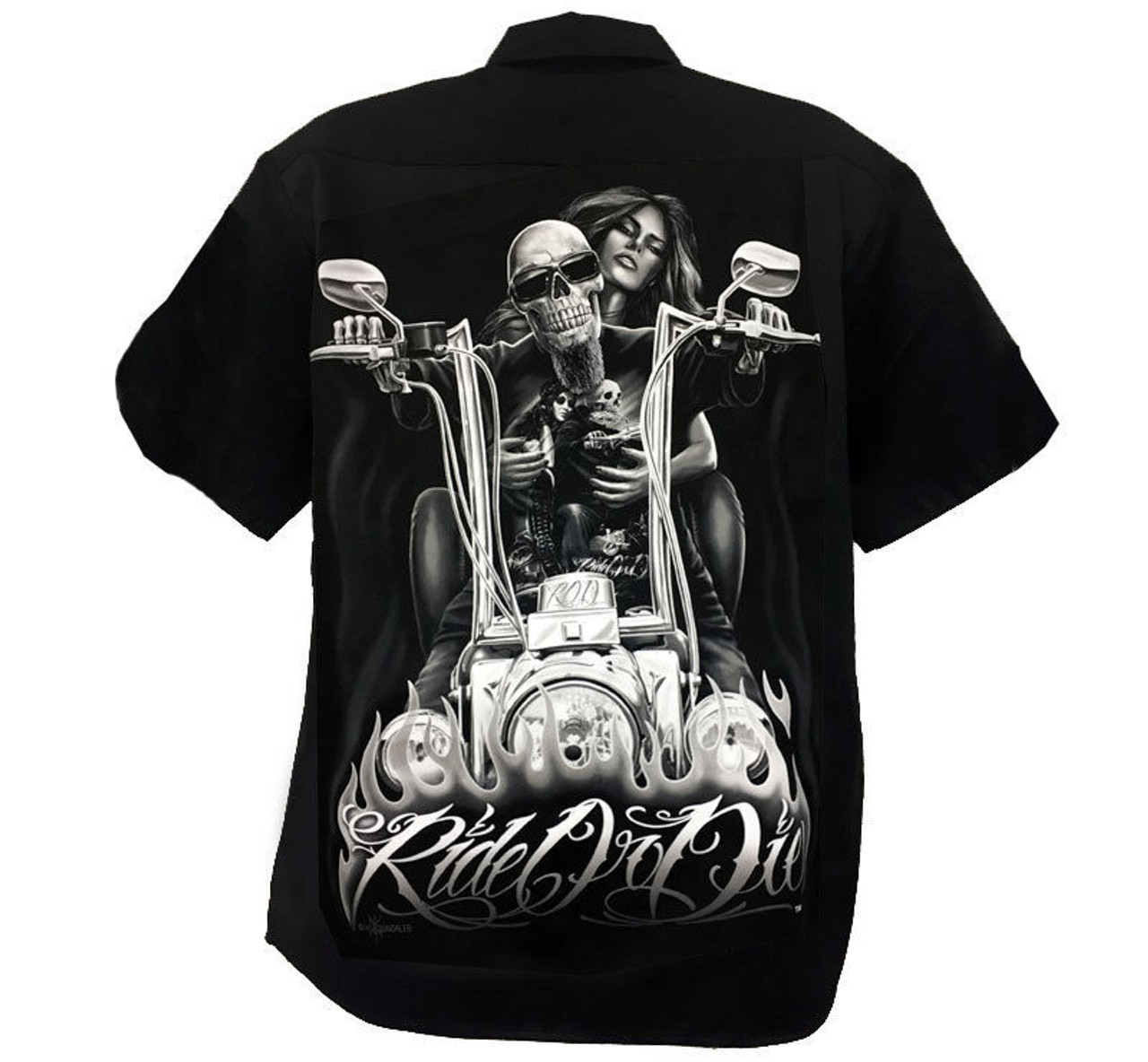 David Gonzales Art Dga Ride Or Die My Old Lady Motorcycle Adult
