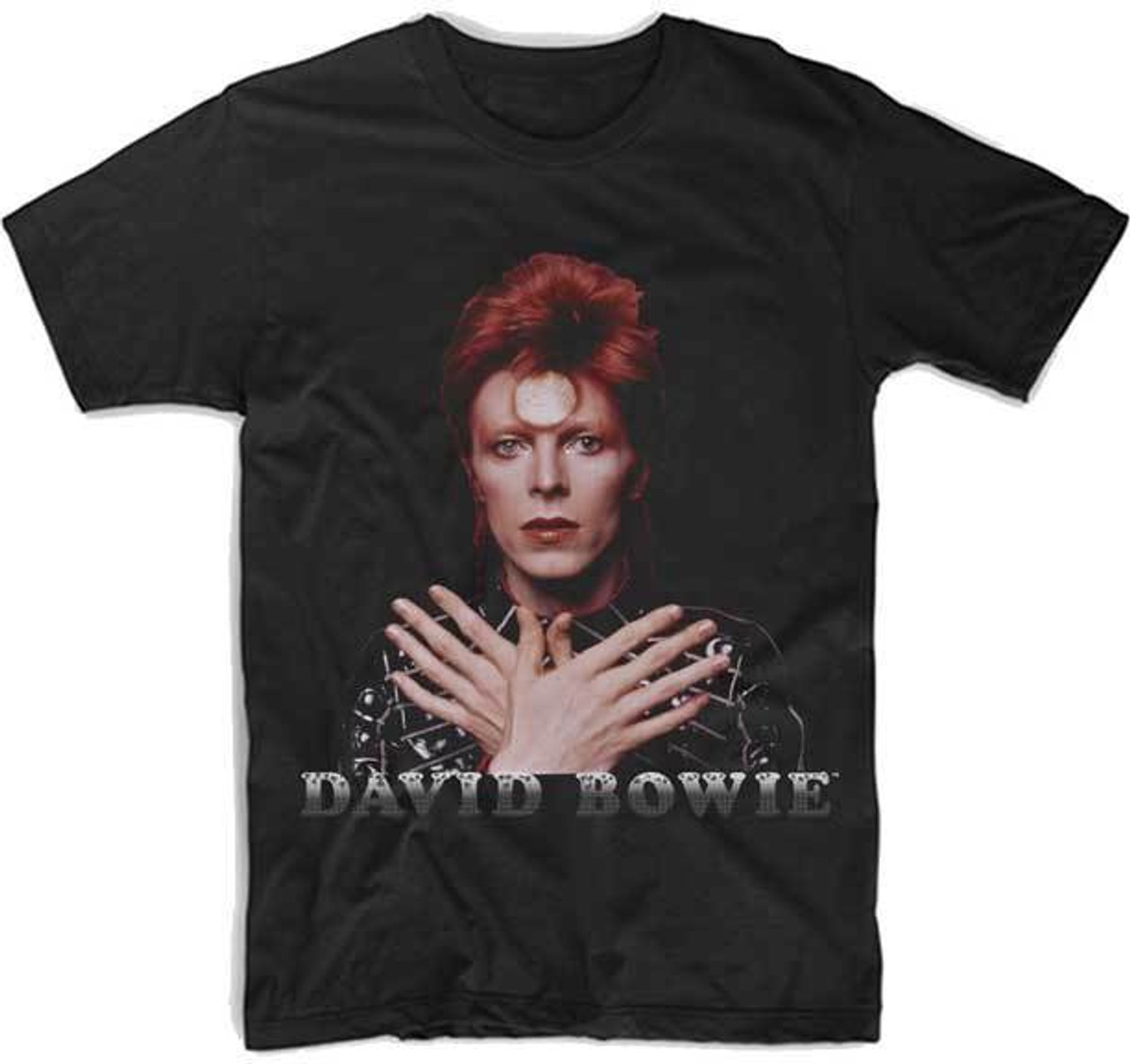 David Bowie Ziggy Stardust 1973 Music Band Adult Mens T Tee