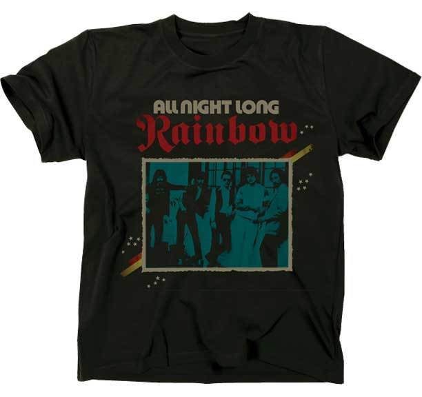 Rainbow All Night Long 2 Music Rock Band Adult Mens T Tee Shirt