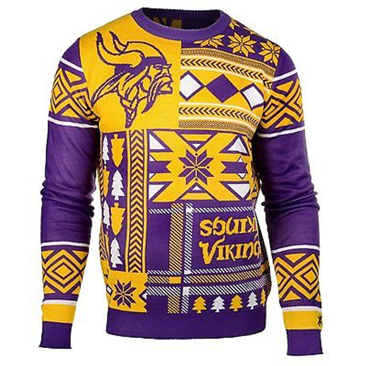 Minnesota Vikings Skull Flower Ugly Christmas Ugly Sweater - Limotees