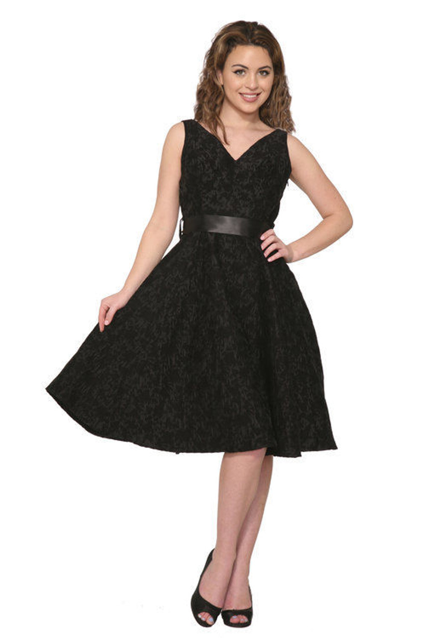 black evening cocktail dress