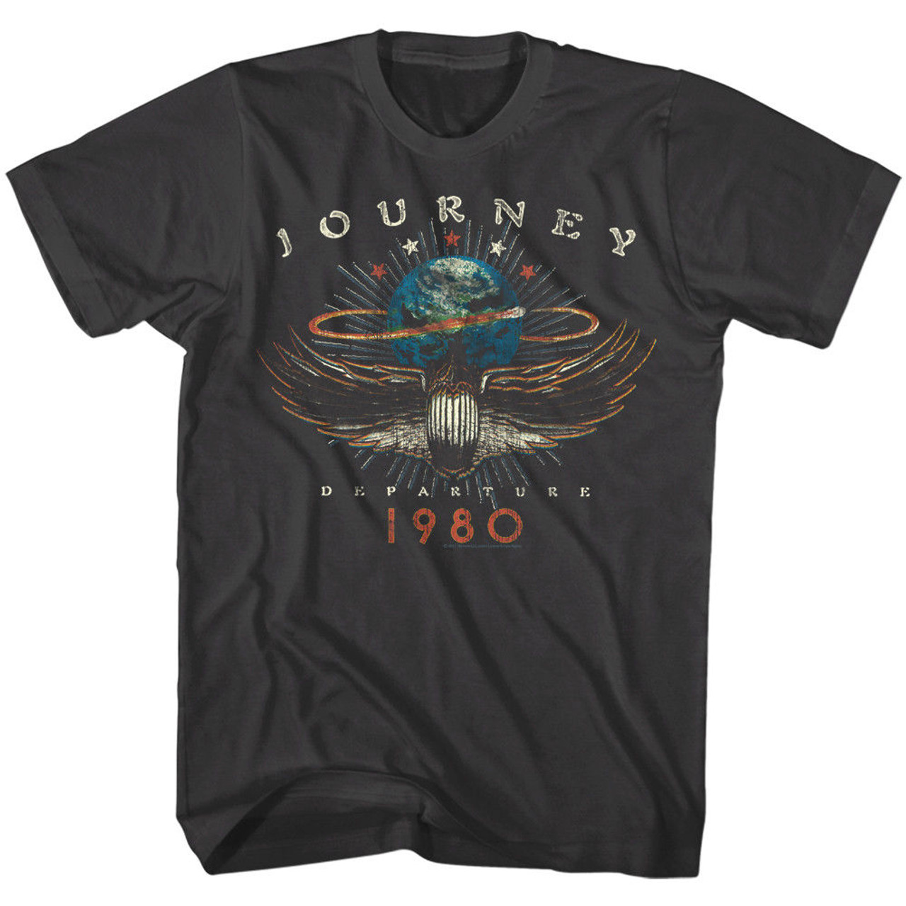 Journey 1980 Smoke Departure Music Rock Band Adult Mens T Tee Shirt JOU547