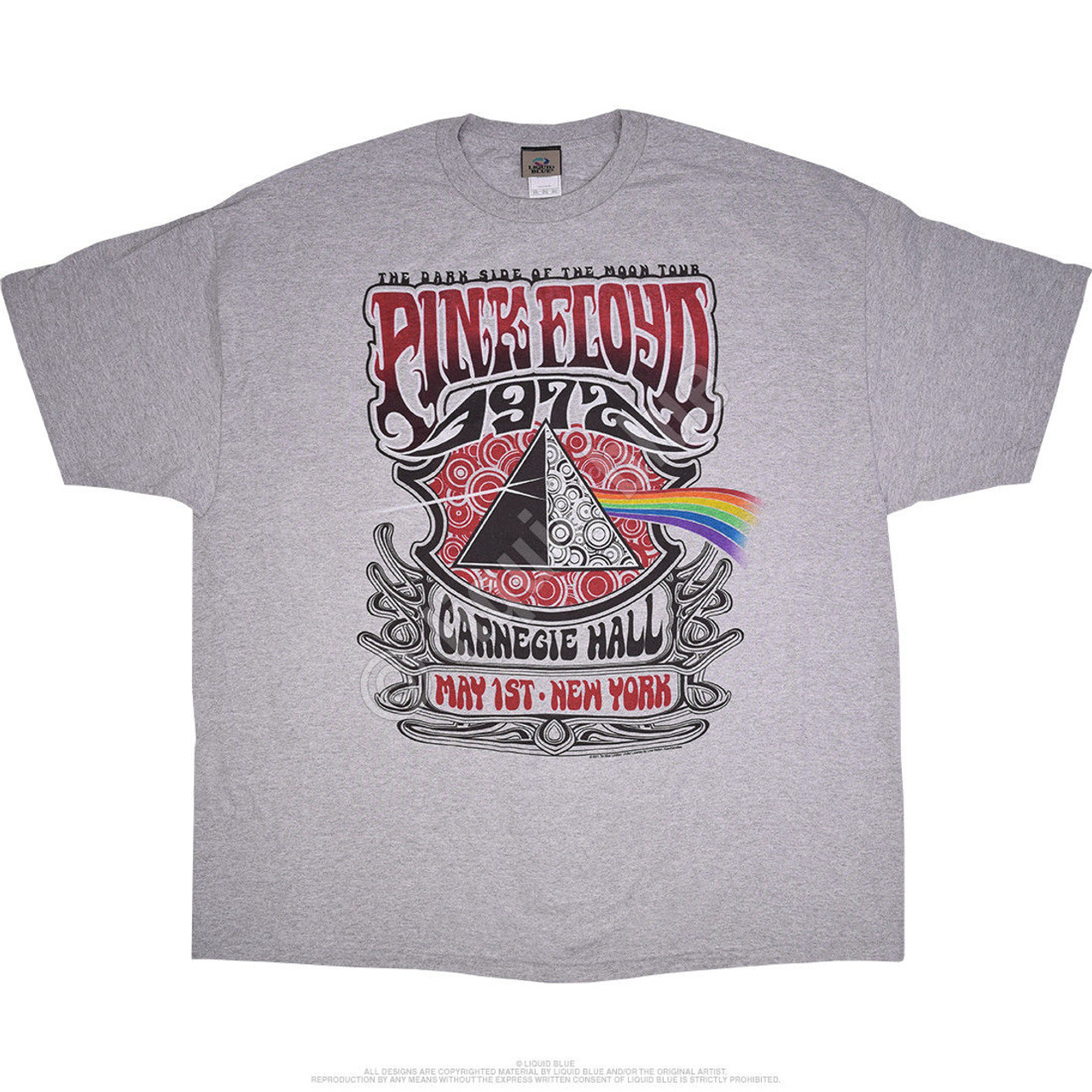 Pink Floyd Carnegie Hall Music Band Rock Adult Mens T Tee Shirt