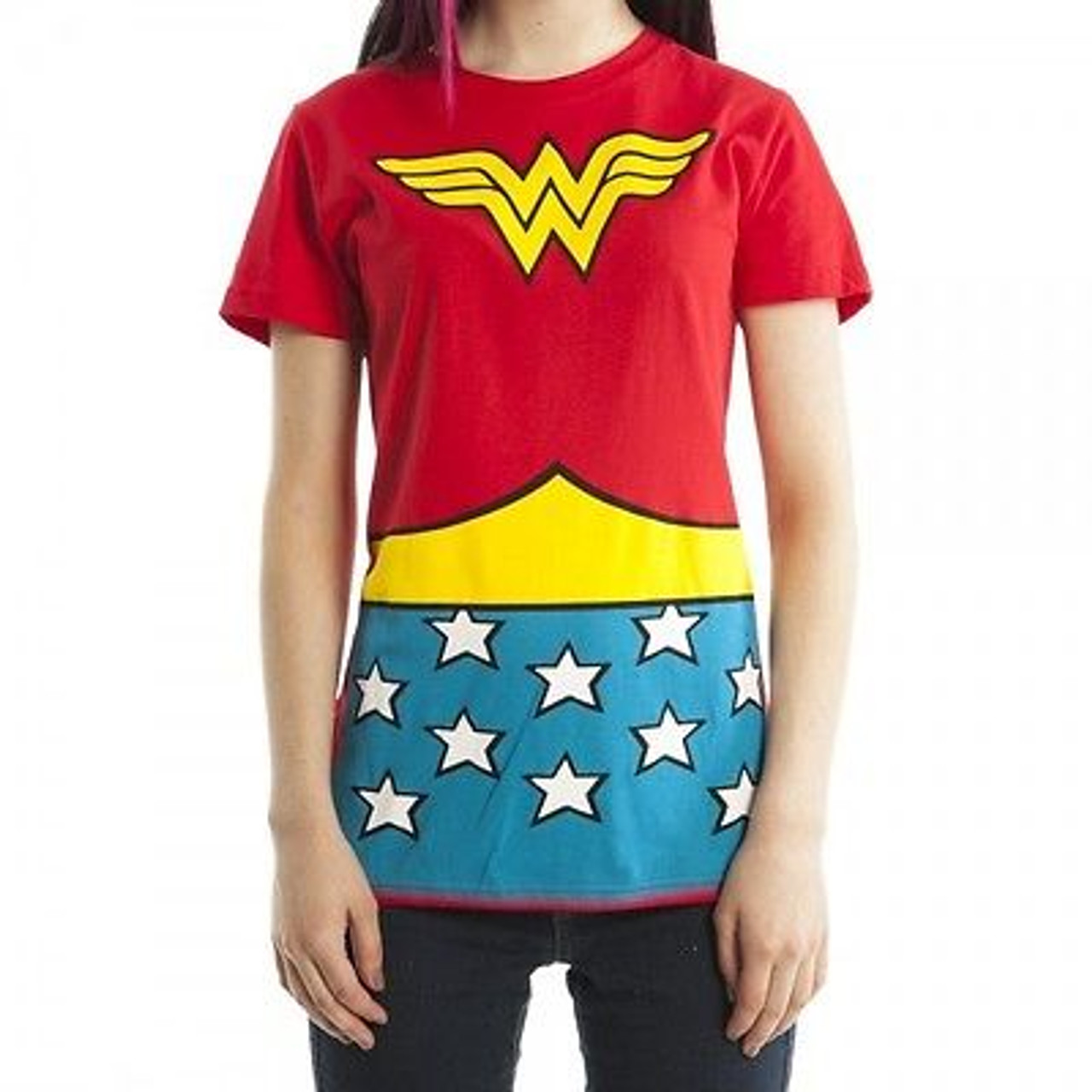 Dc Comics Wonder - Costume T Xl Woman Junior Fearless Womens Apparel Shirt Logo