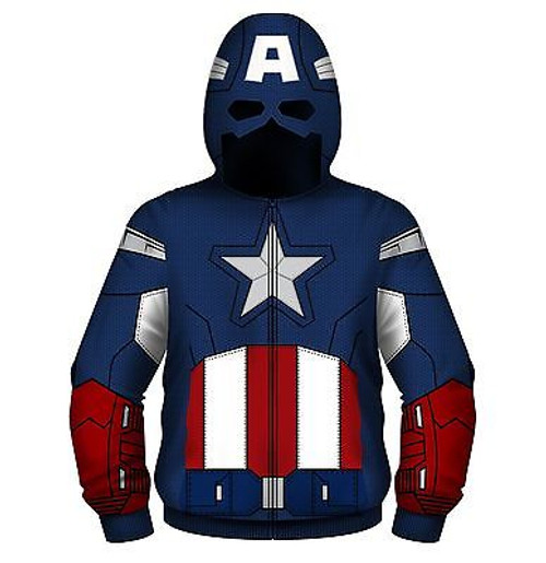 AUTHENTIC MARVEL COMICS CAPTAIN AMERICA FUTURE COSTUME HOODIE SWEAT SHIRT S-2XL AUTHENTIC MARVEL COMICS CAPTAIN AMERICA FUTURE COSTUME HOODIE SWEAT SHIRT S-2XL