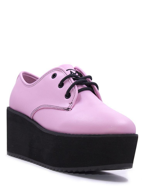 YRU Strange Cult Cvlt Stomp Lo Pink Vegan Emo Leather Womens Platform Shoes YRU Strange Cult Cvlt Stomp Lo Pink Vegan Emo Leather Womens Platform Shoes