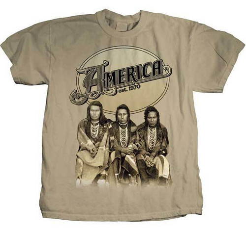 America Logo 1970 Folk Soft Pop Rock England Music Band Men's Tee Shirt AME-1001 America Logo 1970 Folk Soft Pop Rock England Music Band Men's Tee Shirt AME-1001
