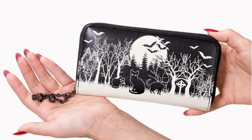 Lost Queen Woodland Gothic Bats Punk Spooky Horror Rockabilly Wallet WT1479 Lost Queen Woodland Gothic Bats Punk Spooky Horror Rockabilly Wallet WT1479