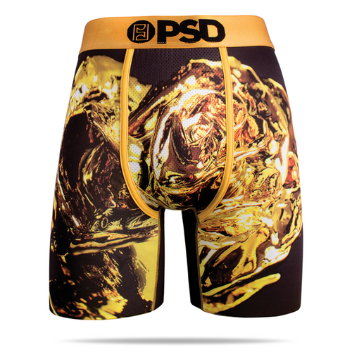 PSD Gold Rose Flowers Floral Urban Large Boxer Briefs Underwear 11821010-GLD