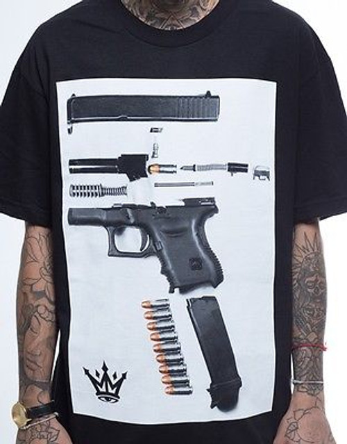 Mafioso Dismantled Gun Parts Weapons Ammo Bullets Urban Tattoos