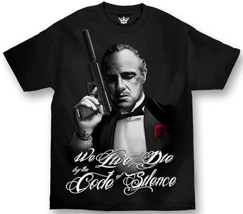 Mafioso Silencer Mafia Gun Pistol Live and Die Urban Mens Black Shirt MTMM52007 Mafioso Silencer Mafia Gun Pistol Live and Die Urban Mens Black Shirt MTMM52007