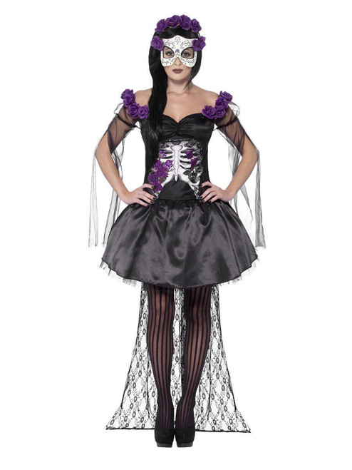 Starline Deadly Damsel Day Of The Dead Adult Womens Halloween Costume ...