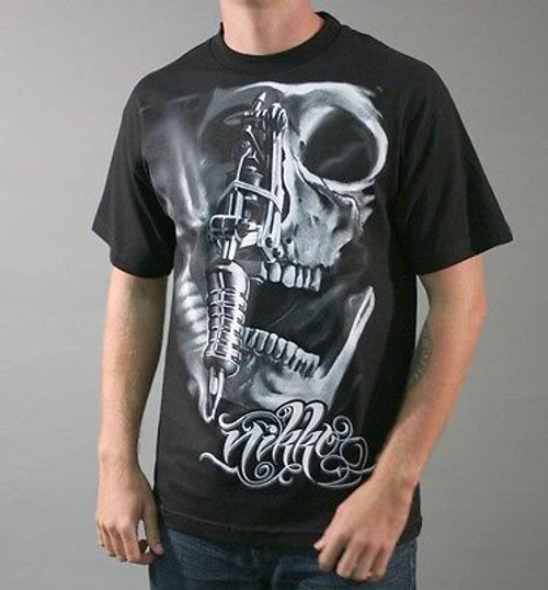 AUTHENTIC SULLEN CLOTHING NIKKO HURTADO SKULL GUN PUNK GOTH TATTOO T SHIRT S-5XL