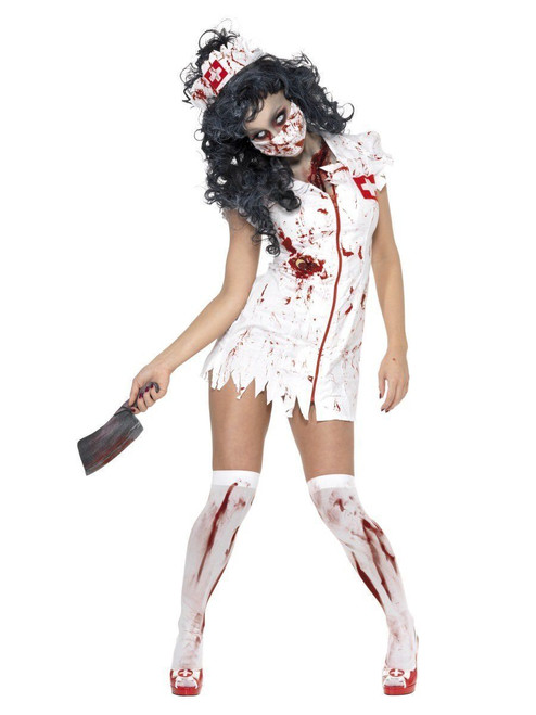 Amscan Hospital Honey Nurse Halloween Costume for Women, Small (2-4),  Includes Dress and Headband