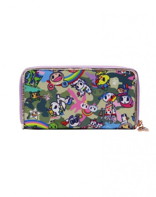 Tokidoki Camouflage Jungle Kawaii Collection Long Zip Clutch