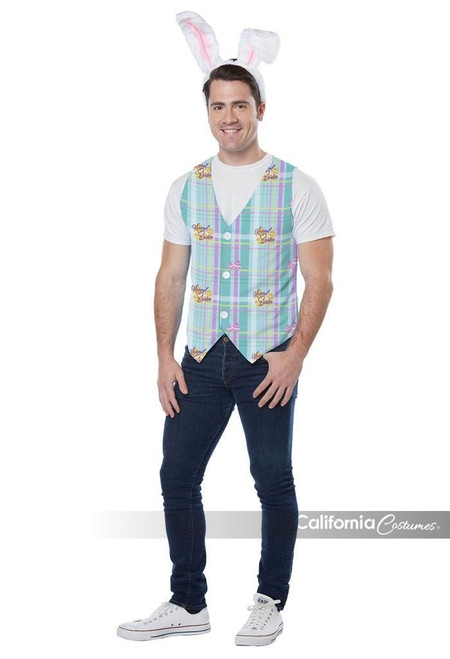 California Costume Vest Kit Bunny Ears Eggs Adult Mens Easter Costume 60731 California Costume Vest Kit Bunny Ears Eggs Adult Mens Easter Costume 60731