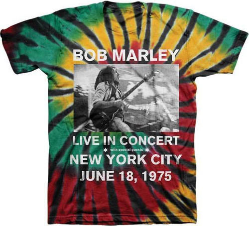 Zion Rootswear Bob Marley Live in NYC Rasta Rap Music Tie Dye Mens Tee ZRBM0065 Zion Rootswear Bob Marley Live in NYC Rasta Rap Music Tie Dye Mens Tee ZRBM0065