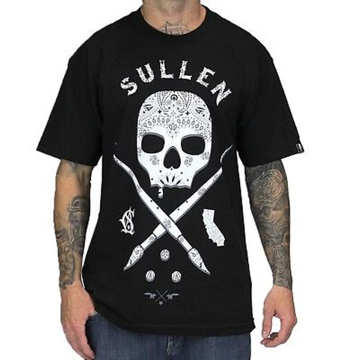 SPRING '14 SULLEN CLOTHING BUCKSHOT SUGAR SKULL ART TATTOO PUNK BLK SHIRT S-5XL