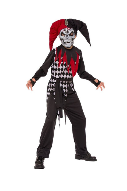 Rubies Evil Jester Clown Skeleton Skull Child Boys Halloween Costume 630925 Rubies Evil Jester Clown Skeleton Skull Child Boys Halloween Costume 630925