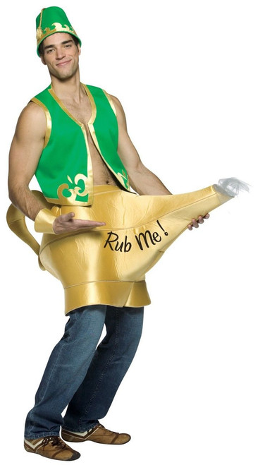 Rasta Imposta Genie In The Lamp Rub Me Adult Mens Hallowen Costume 6085