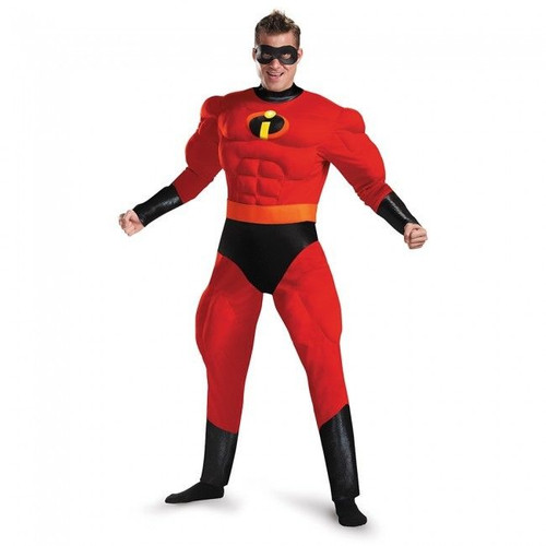 Disguise Disney Mr. Incredible Deluxe Muscle Adult Mens Halloween Costume 5368