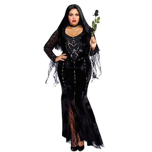 Dreamgirl Frightfully Beautiful Addams Adult Plus Size Halloween Costume 10639X Dreamgirl Frightfully Beautiful Addams Adult Plus Size Halloween Costume 10639X