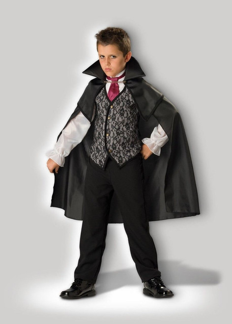 InCharacter Midnight Vampire Cape Horror Child Boys Halloween Costume CB17003 InCharacter Midnight Vampire Cape Horror Child Boys Halloween Costume CB17003