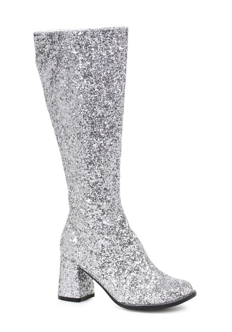 Ellie 3" Glitter Silver Gogo Dancer Womens Costume Heels Shoes Boots GOGO-G-SLVG Ellie 3" Glitter Silver Gogo Dancer Womens Costume Heels Shoes Boots GOGO-G-SLVG