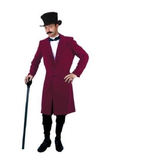 Charades Gentleman Jim Wine Steampunk Adult Mens Jacket Halloween Costume 01913 Charades Gentleman Jim Wine Steampunk Adult Mens Jacket Halloween Costume 01913