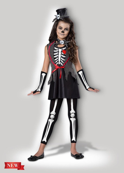 InCharacter Skeleton Cutie Bones Goth Childrens Girls Halloween Costume 17121 InCharacter Skeleton Cutie Bones Goth Childrens Girls Halloween Costume 17121