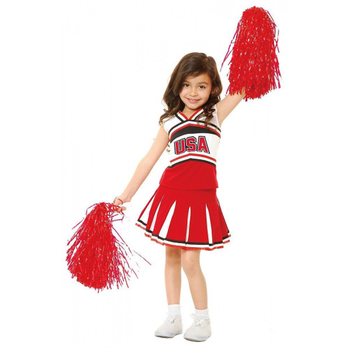 Charades USA America Patriotic Cheerleader Childrens Halloween Costume 00557