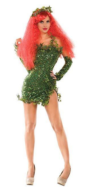 Party King Poisonous Villain Ivy Dress Sexy Adult Womens Halloween Costume PK451