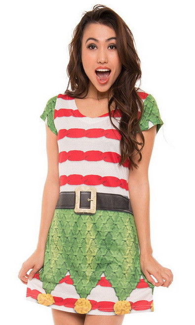Faux Real Elf Sweater Sublimated Dress Shirt Christmas Xmas Costume F138958 Faux Real Elf Sweater Sublimated Dress Shirt Christmas Xmas Costume F138958