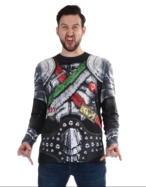 Faux Real Kiss The Demon Ugly Xmas Christmas Sweater Shirt Costume F152423 Faux Real Kiss The Demon Ugly Xmas Christmas Sweater Shirt Costume F152423