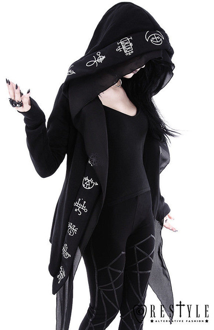 oversized goth hoodie