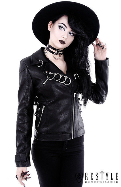 Restyle Pierced Biker Black Vegan Punk Emo Rocker Goth NuGoth