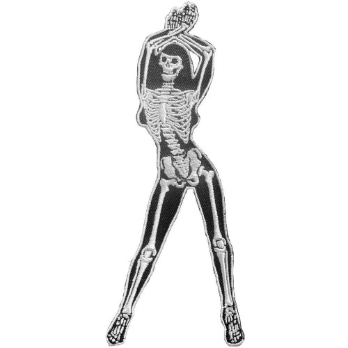 Kreepsville 666 Skelli Girl Arms Up Skeleton Punk Gothic Iron On Patch PSGAU Kreepsville 666 Skelli Girl Arms Up Skeleton Punk Gothic Iron On Patch PSGAU